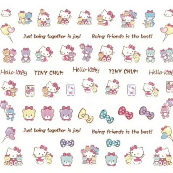 NWT Hello Kitty Nail Art Design Stickers N°1 FRIENDSHIP! - Picture 4 of 14
